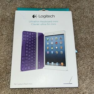 Logitech magnetic keyboard for iPad mini. Purple. Never used